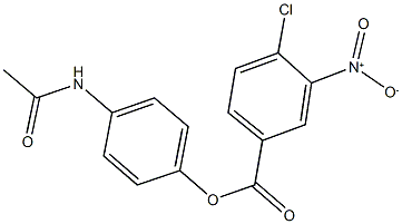 4-(acetylamino)phenyl 4-chloro-3-nitrobenzoate 结构式