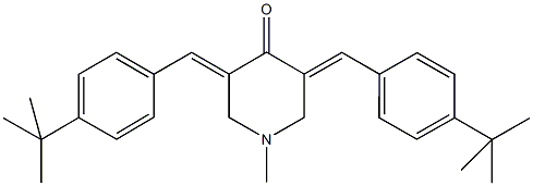 3,5-bis(4-tert-butylbenzylidene)-1-methyl-4-piperidinone 结构式