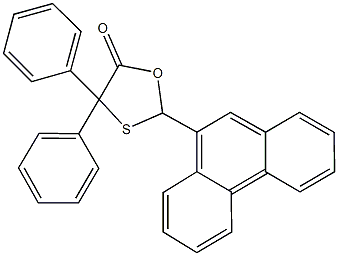 2-(9-phenanthryl)-4,4-diphenyl-1,3-oxathiolan-5-one 结构式