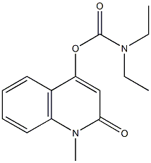 1-methyl-2-oxo-1,2-dihydro-4-quinolinyl diethylcarbamate 结构式