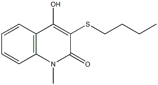 3-(butylsulfanyl)-4-hydroxy-1-methyl-2(1H)-quinolinone 结构式