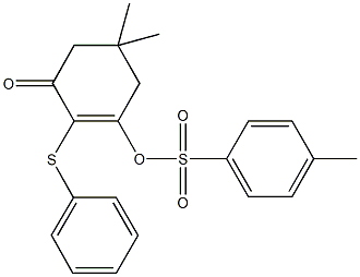 5,5-dimethyl-3-oxo-2-(phenylsulfanyl)-1-cyclohexen-1-yl 4-methylbenzenesulfonate 结构式