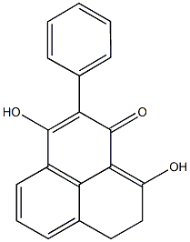 3,9-dihydroxy-2-phenyl-7,8-dihydro-1H-phenalen-1-one 结构式