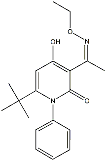 6-tert-butyl-3-(N-ethoxyethanimidoyl)-4-hydroxy-1-phenyl-2(1H)-pyridinone 结构式