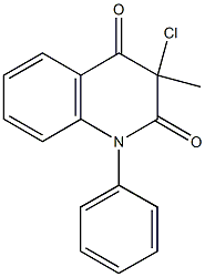 3-chloro-3-methyl-1-phenyl-2,4(1H,3H)-quinolinedione 结构式