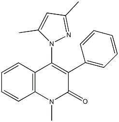 4-(3,5-dimethyl-1H-pyrazol-1-yl)-1-methyl-3-phenyl-2(1H)-quinolinone 结构式