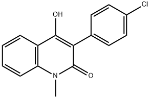 3-(4-chlorophenyl)-4-hydroxy-1-methyl-2(1H)-quinolinone 结构式