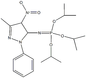 triisopropyl 4-nitro-3-methyl-1-phenyl-4,5-dihydro-1H-pyrazol-5-ylimidophosphate 结构式