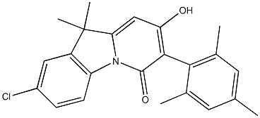 2-chloro-8-hydroxy-7-mesityl-10,10-dimethylpyrido[1,2-a]indol-6(10H)-one 结构式