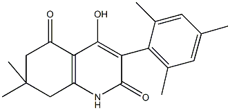 4-hydroxy-3-mesityl-7,7-dimethyl-7,8-dihydro-2,5(1H,6H)-quinolinedione 结构式
