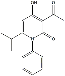 3-acetyl-4-hydroxy-6-isopropyl-1-phenyl-2(1H)-pyridinone 结构式