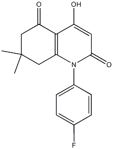 1-(4-fluorophenyl)-4-hydroxy-7,7-dimethyl-7,8-dihydro-2,5(1H,6H)-quinolinedione 结构式