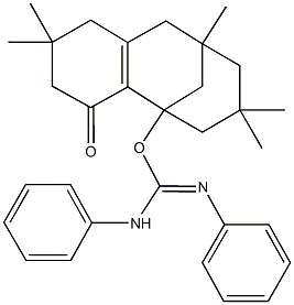 5,5,9,11,11-pentamethyl-3-oxotricyclo[7.3.1.0~2,7~]tridec-2(7)-en-1-yl N,N'-diphenylimidocarbamate 结构式