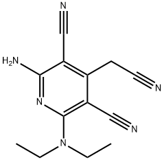 2-amino-4-(cyanomethyl)-6-(diethylamino)-3,5-pyridinedicarbonitrile 结构式