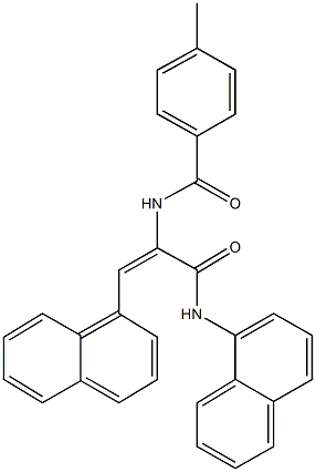 4-methyl-N-{2-(1-naphthyl)-1-[(1-naphthylamino)carbonyl]vinyl}benzamide 结构式