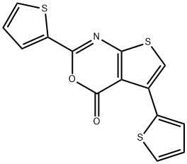 2,5-di(2-thienyl)-4H-thieno[2,3-d][1,3]oxazin-4-one 结构式