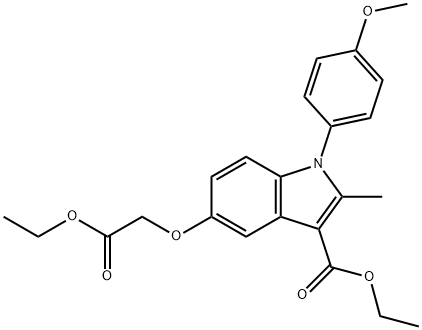 ethyl 5-(2-ethoxy-2-oxoethoxy)-1-(4-methoxyphenyl)-2-methyl-1H-indole-3-carboxylate 结构式