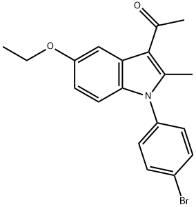 1-[1-(4-bromophenyl)-5-ethoxy-2-methyl-1H-indol-3-yl]ethanone 结构式