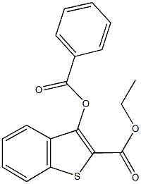 ethyl 3-(benzoyloxy)-1-benzothiophene-2-carboxylate 结构式