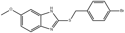 2-[(4-bromobenzyl)sulfanyl]-1H-benzimidazol-5-yl methyl ether 结构式