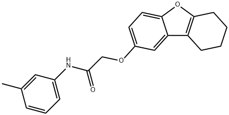 N-(3-methylphenyl)-2-(6,7,8,9-tetrahydrodibenzo[b,d]furan-2-yloxy)acetamide 结构式