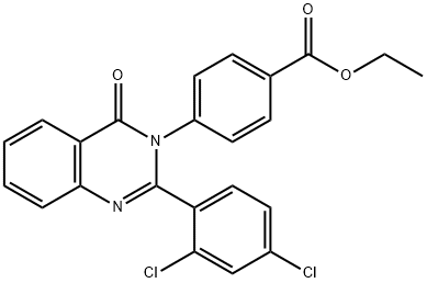 ethyl 4-(2-(2,4-dichlorophenyl)-4-oxoquinazolin-3(4H)-yl)benzoate 结构式