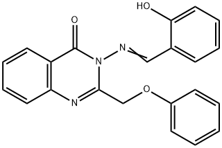 3-[(2-hydroxybenzylidene)amino]-2-(phenoxymethyl)-4(3H)-quinazolinone 结构式