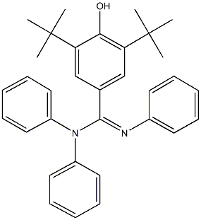 3,5-ditert-butyl-4-hydroxy-N,N,N'-triphenylbenzenecarboximidamide 结构式