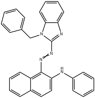 N-{1-[(1-benzyl-1H-benzimidazol-2-yl)diazenyl]-2-naphthyl}-N-phenylamine 结构式