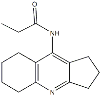 N-(2,3,5,6,7,8-hexahydro-1H-cyclopenta[b]quinolin-9-yl)propanamide 结构式