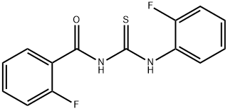 N-(2-fluorobenzoyl)-N'-(2-fluorophenyl)thiourea 结构式