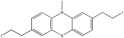 2,7-bis(2-iodoethyl)-10-methyl-10H-phenothiazine 结构式