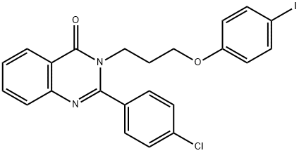2-(4-chlorophenyl)-3-[3-(4-iodophenoxy)propyl]-4(3H)-quinazolinone 结构式