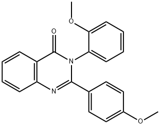 3-(2-methoxyphenyl)-2-(4-methoxyphenyl)-4(3H)-quinazolinone 结构式