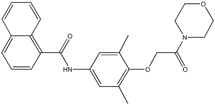 N-{3,5-dimethyl-4-[2-(4-morpholinyl)-2-oxoethoxy]phenyl}-1-naphthamide 结构式