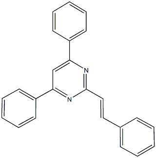 4,6-diphenyl-2-(2-phenylvinyl)pyrimidine 结构式