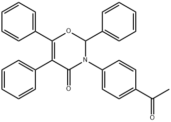 3-(4-acetylphenyl)-2,5,6-triphenyl-2,3-dihydro-4H-1,3-oxazin-4-one 结构式