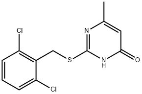 2-[(2,6-dichlorobenzyl)sulfanyl]-6-methyl-4-pyrimidinol 结构式