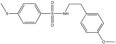 N-[2-(4-methoxyphenyl)ethyl]-4-(methylsulfanyl)benzenesulfonamide 结构式