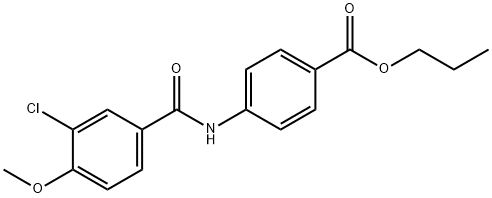 propyl 4-[(3-chloro-4-methoxybenzoyl)amino]benzoate 结构式