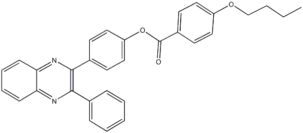4-(3-phenyl-2-quinoxalinyl)phenyl 4-butoxybenzoate 结构式