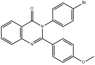 3-(4-bromophenyl)-2-(4-methoxyphenyl)-4(3H)-quinazolinone 结构式