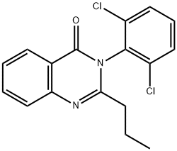 3-(2,6-dichlorophenyl)-2-propyl-4(3H)-quinazolinone 结构式