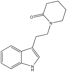 1-[2-(1H-indol-3-yl)ethyl]-2-piperidinone 结构式