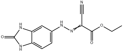ethyl cyano[(2-oxo-2,3-dihydro-1H-benzimidazol-5-yl)hydrazono]acetate 结构式