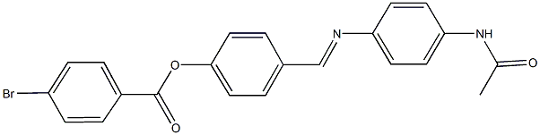 4-({[4-(acetylamino)phenyl]imino}methyl)phenyl 4-bromobenzoate 结构式