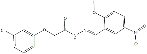 2-(3-chlorophenoxy)-N'-{5-nitro-2-methoxybenzylidene}acetohydrazide 结构式