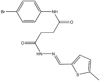 N-(4-bromophenyl)-4-{2-[(5-methyl-2-thienyl)methylene]hydrazino}-4-oxobutanamide 结构式