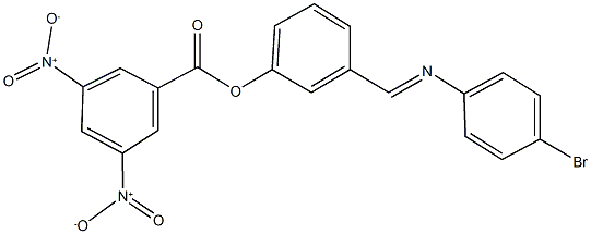 3-{[(4-bromophenyl)imino]methyl}phenyl 3,5-bisnitrobenzoate 结构式