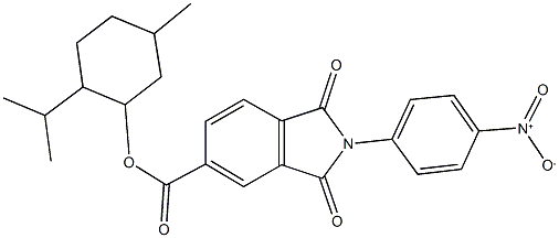 2-isopropyl-5-methylcyclohexyl 2-{4-nitrophenyl}-1,3-dioxo-5-isoindolinecarboxylate 结构式